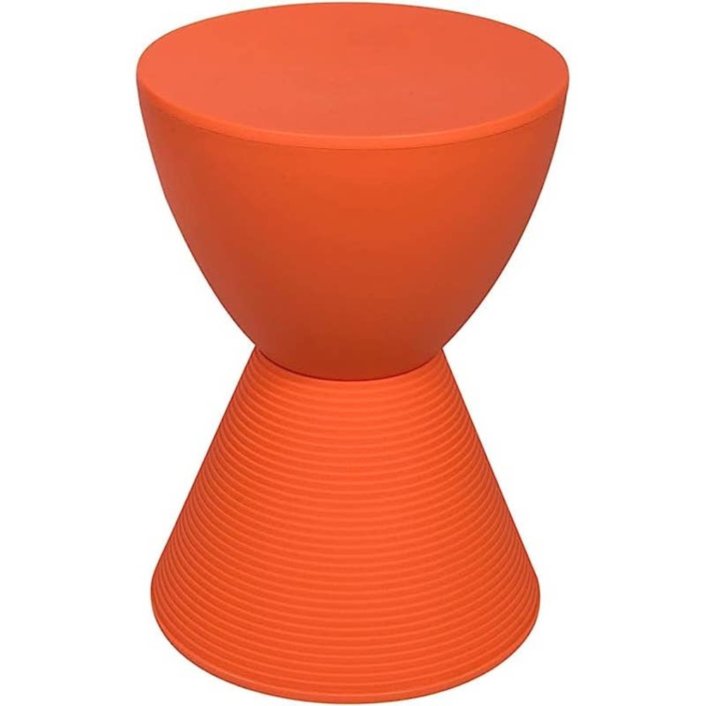 1970’S VINTAGE SPACE AGE RETRO ORANGE PLASTIC STOOL